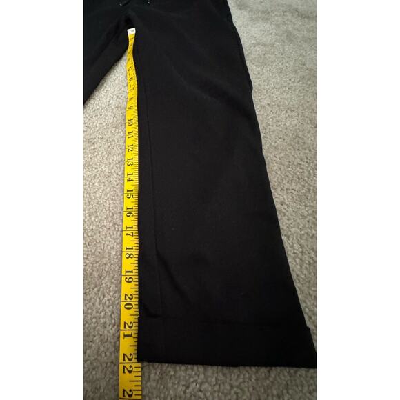 Oak + Fort High Waisted Straight Leg Twill Pants Black Women Size 28 - Picture 8 of 9